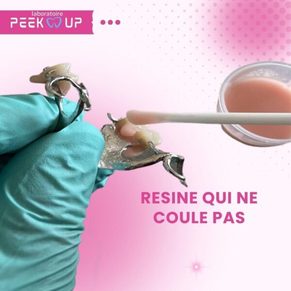 résine dentaire rose